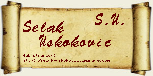 Selak Uskoković vizit kartica
